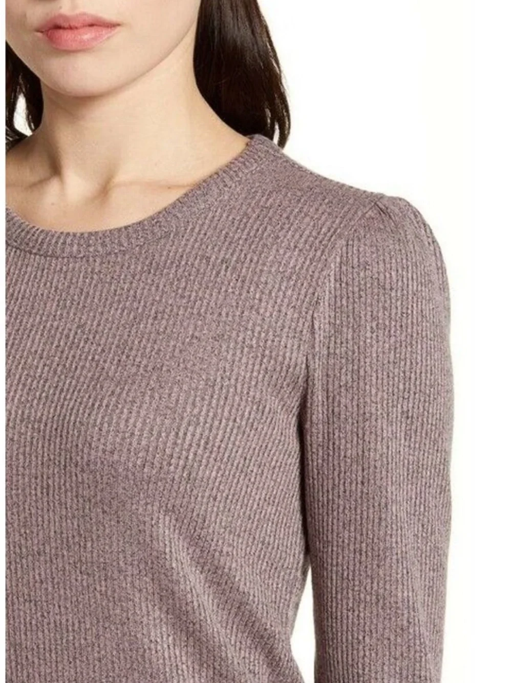 Madewell Ribbed Knit Flare Sleeve Top Size XL